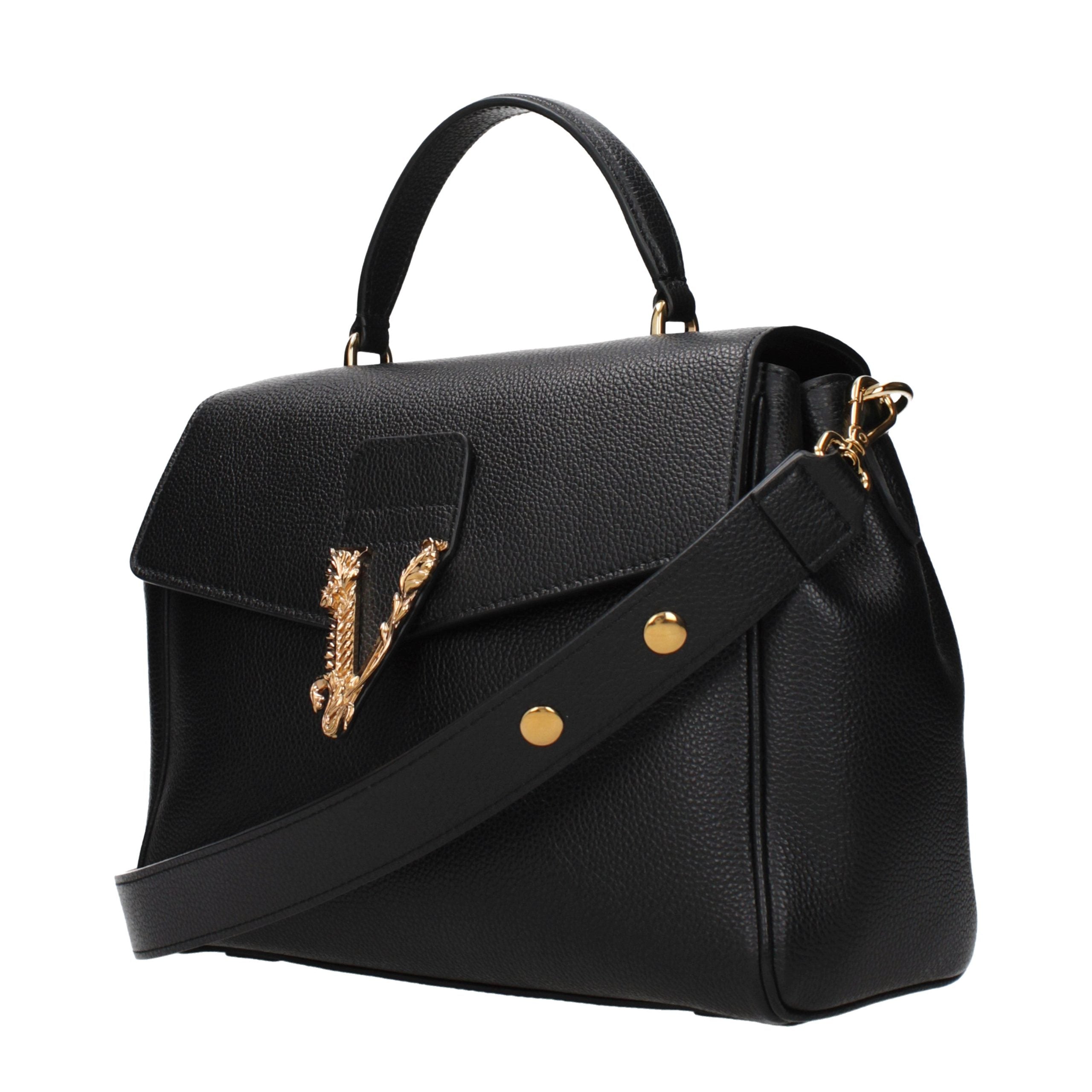 Versace Black Leather Handbag