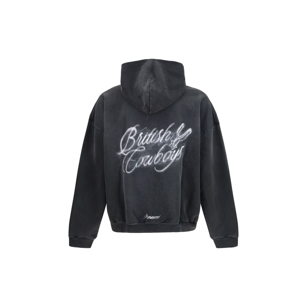Graues Baumwoll-Sweatshirt darstellen