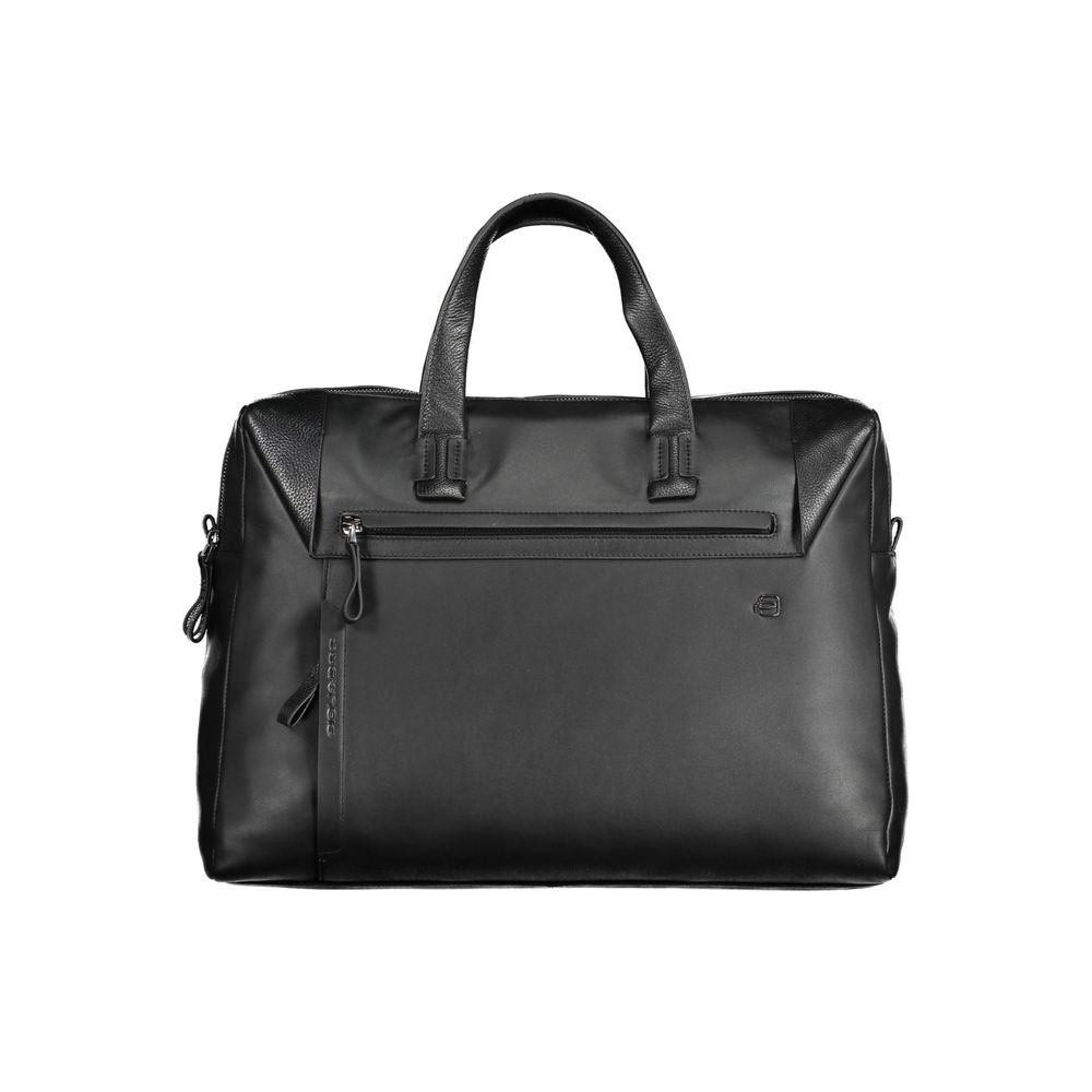 Serviette Piquadro en cuir noir pour homme