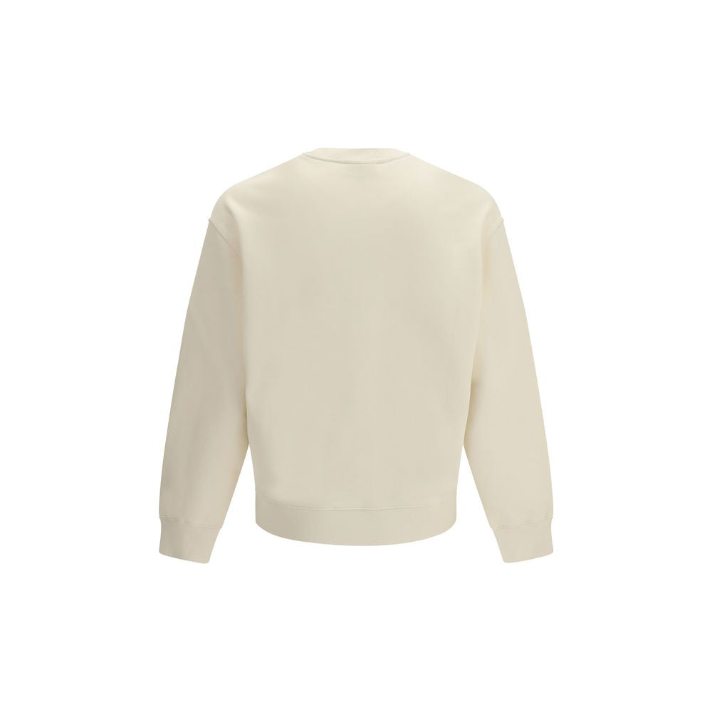 Sweat-shirt en coton beige Maison Kitsuné