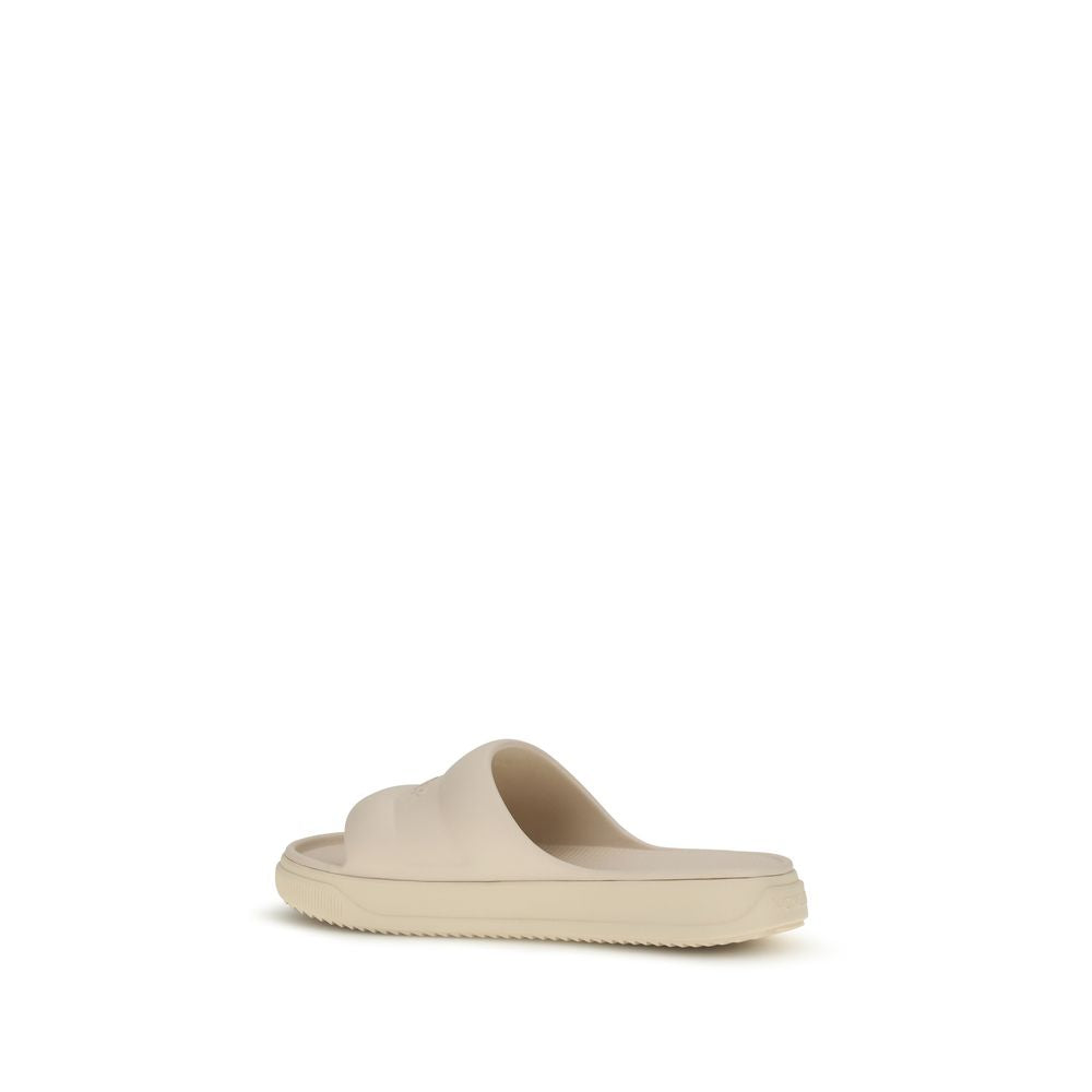 Moncler Beige Gummi-Pantoletten