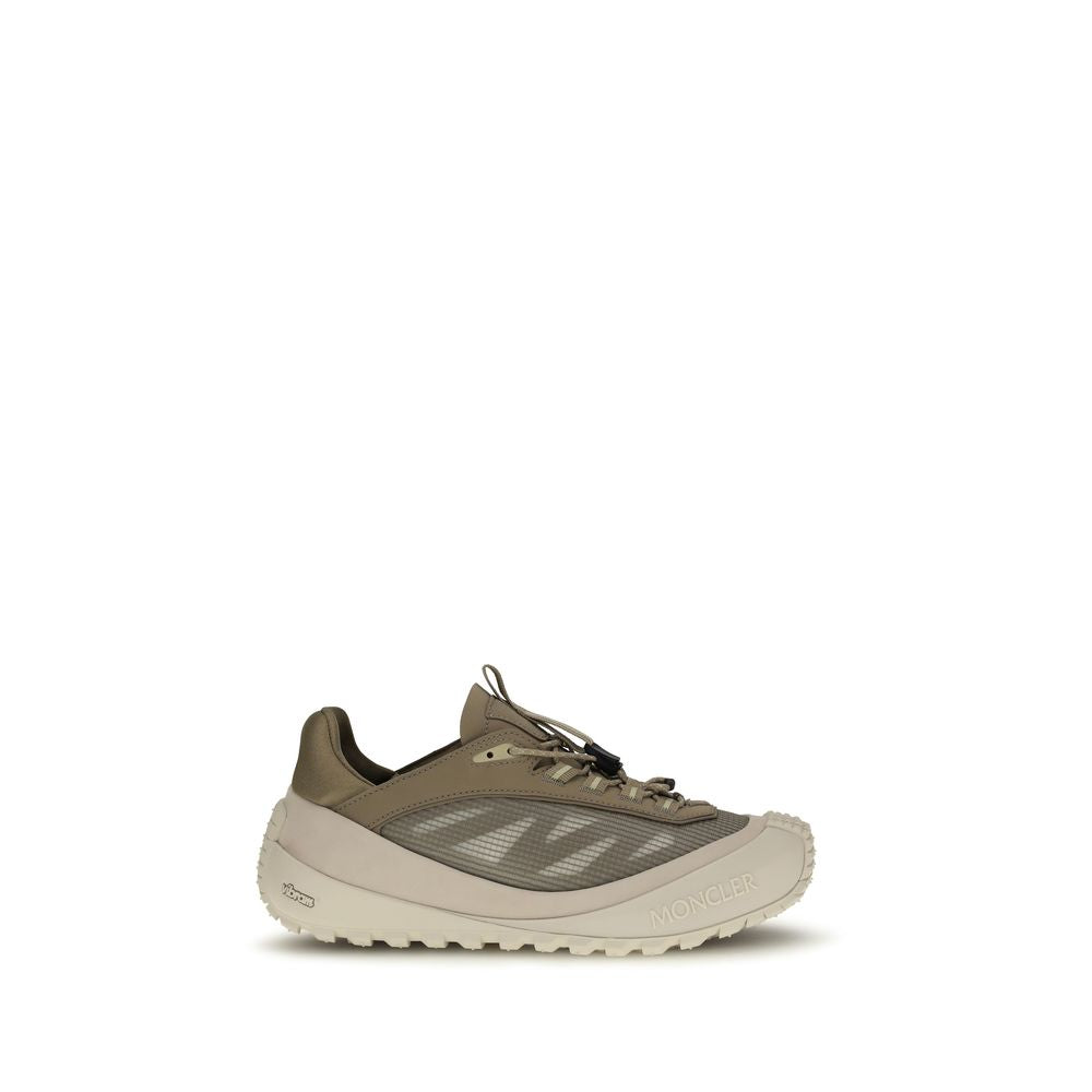 Moncler Gray Calf Leather Bos Taurus Athletic Sneakers