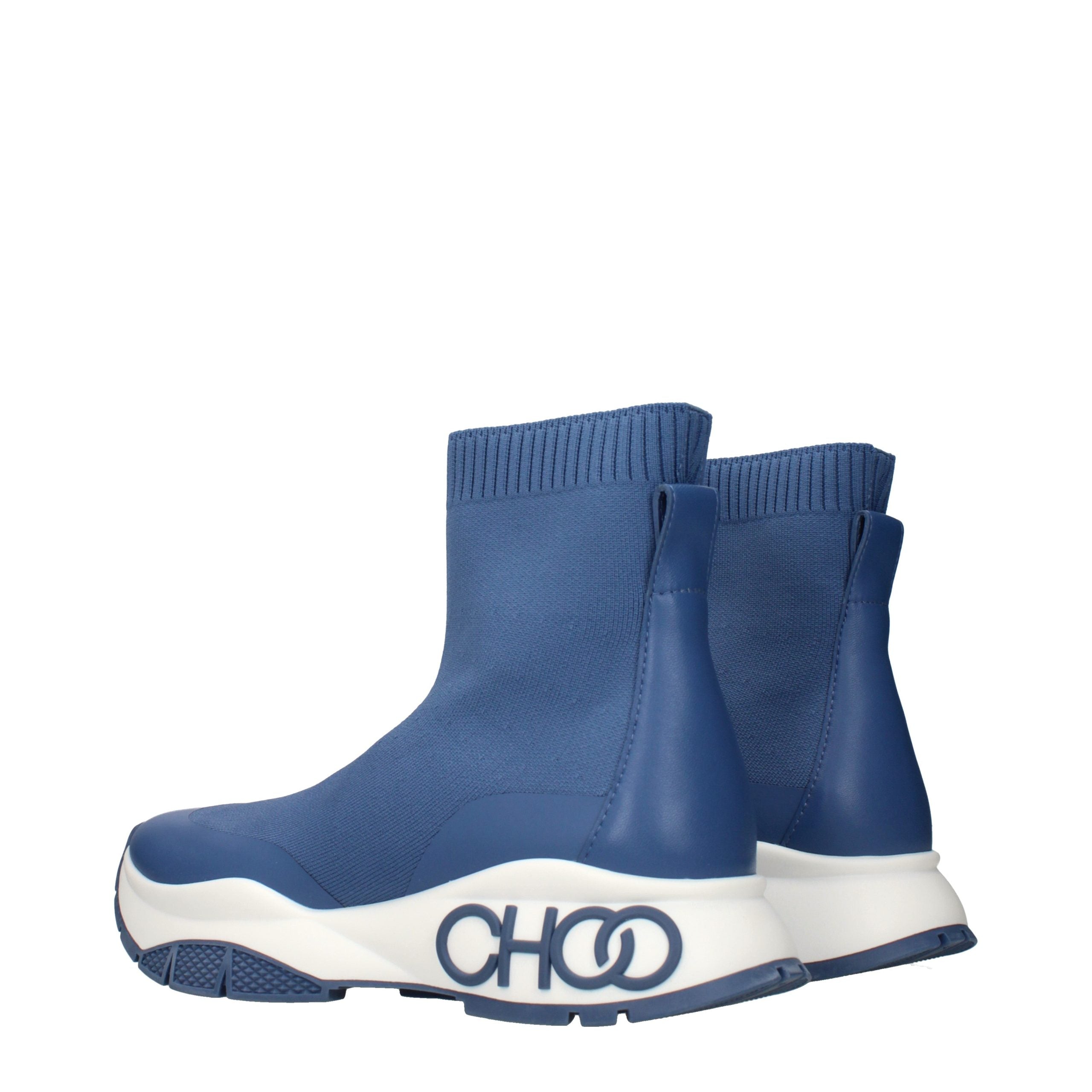 Jimmy Choo blaue Stiefeletten aus Stoff