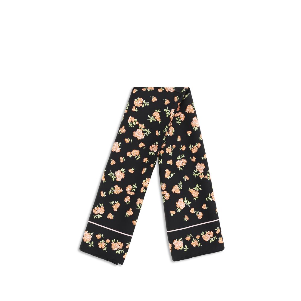 Valentino Garavani Black Silk Scarf