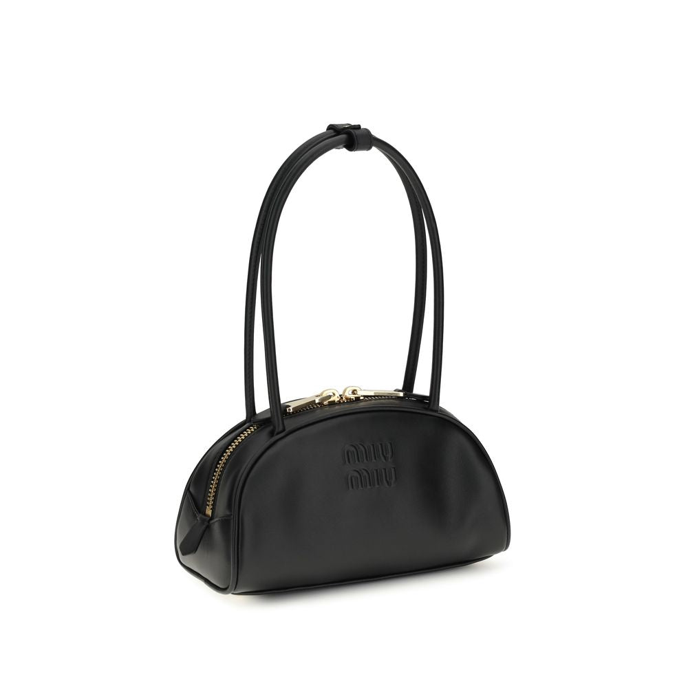 Miu Miu Black Calf Leather Bos Taurus Shoulder Bag