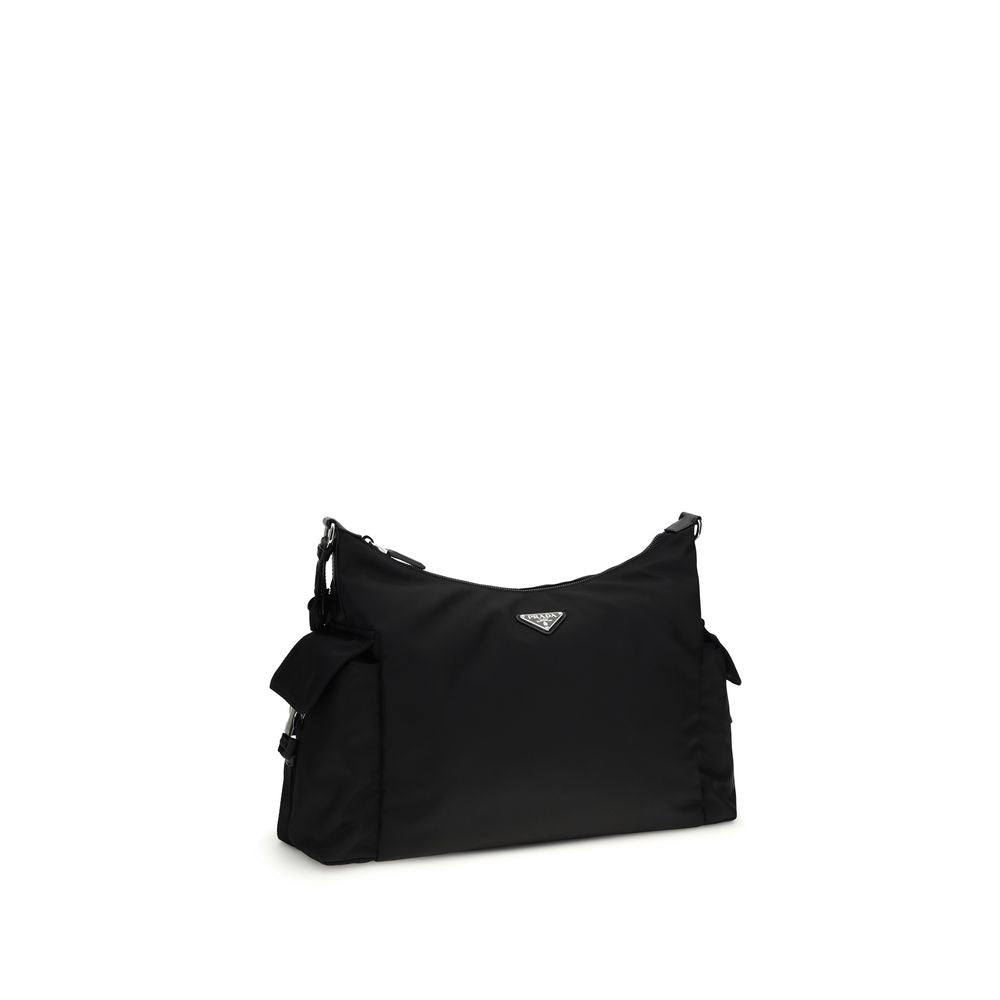 Sac bandoulière Prada en polyamide recyclé noir