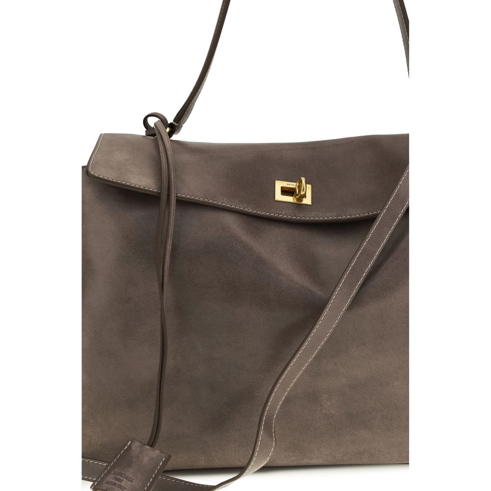 Balenciaga Graue Lammfell Ovis Aries Aries Umhängetasche