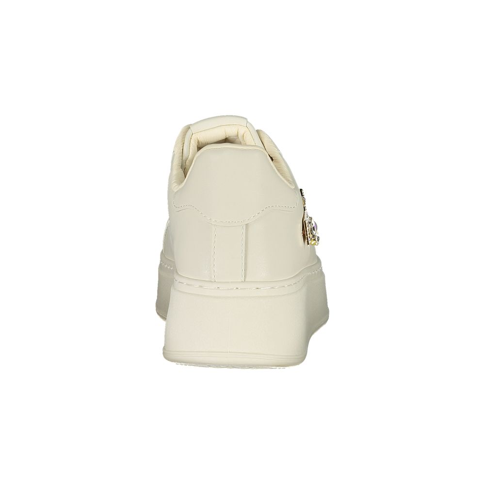 Laura Biagiotti Bianco Polyurethan Damen Sneaker