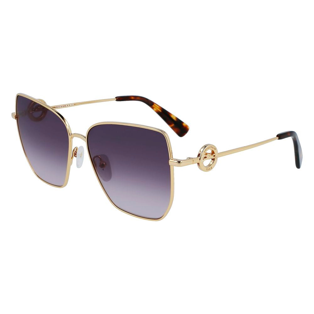 Longchamp Gold Metal Sunglasses