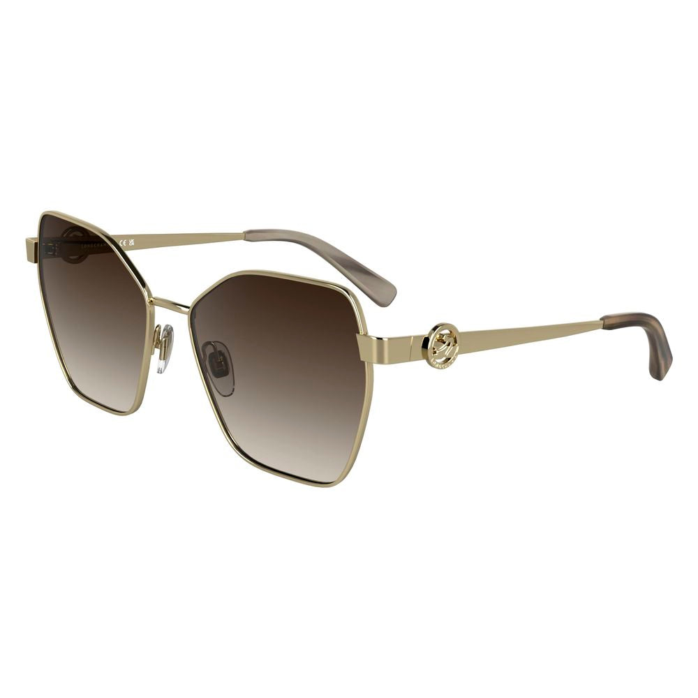 Longchamp Gold Metal Sunglasses