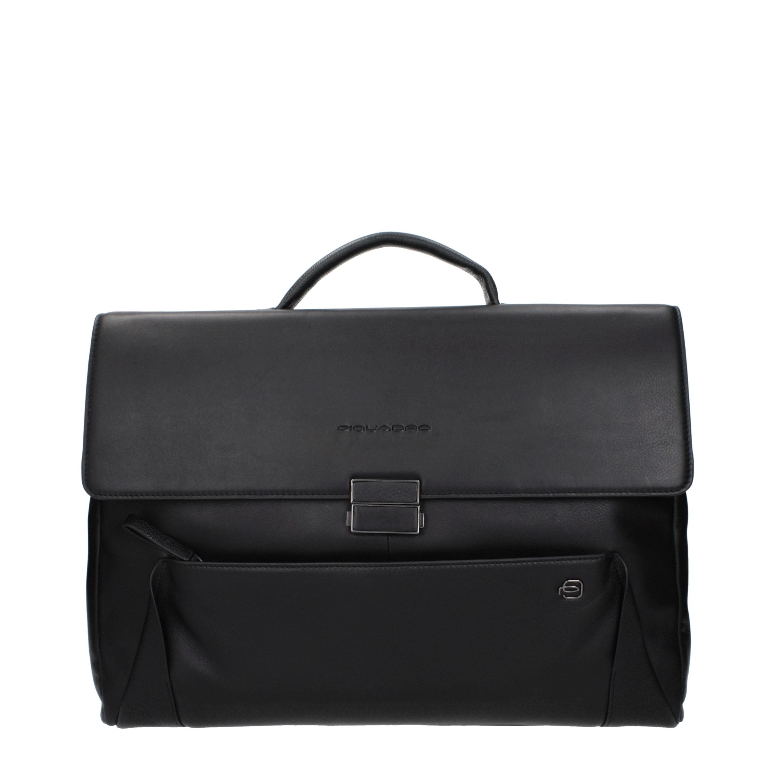 Sac d'affaires et pour ordinateur portable Piquadro en cuir noir