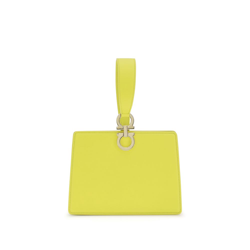 Ferragamo zweifarbige Clutch aus Kalbsleder Bos Taurus