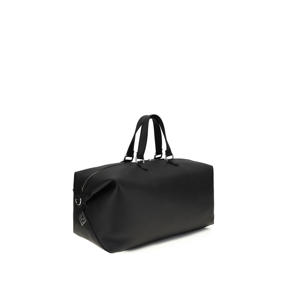 Fendi Schwarzes Kalbsleder Bos Taurus Reisegepäck und Accessoires