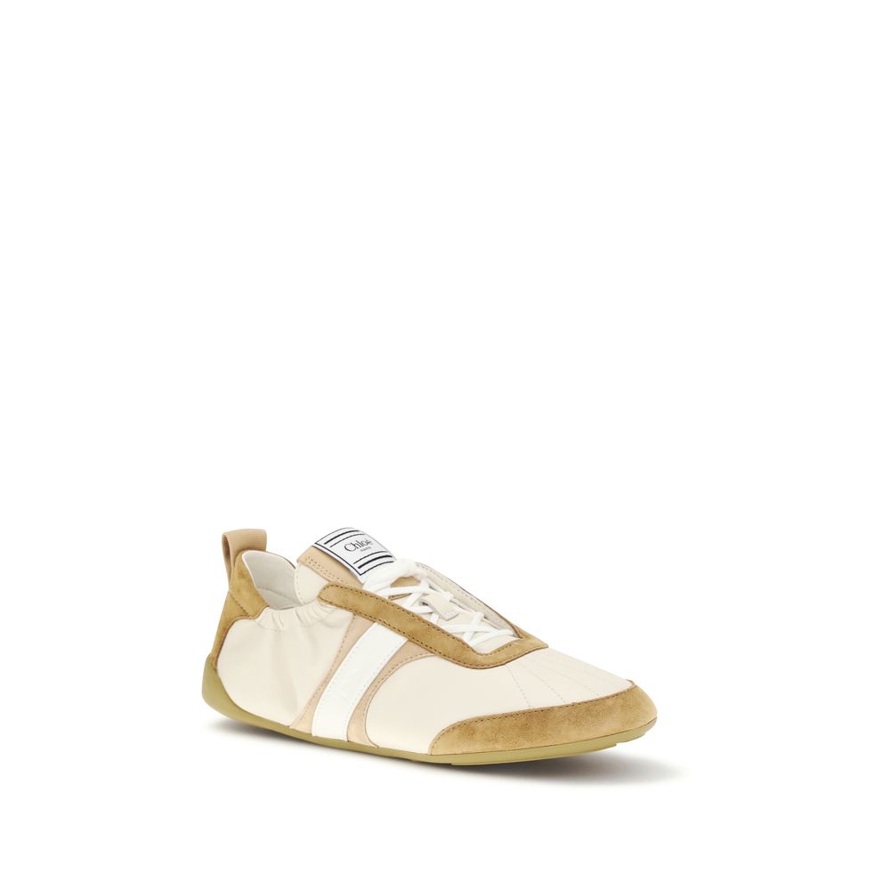 Chloé Beige Goatskin Athletic Sneakers