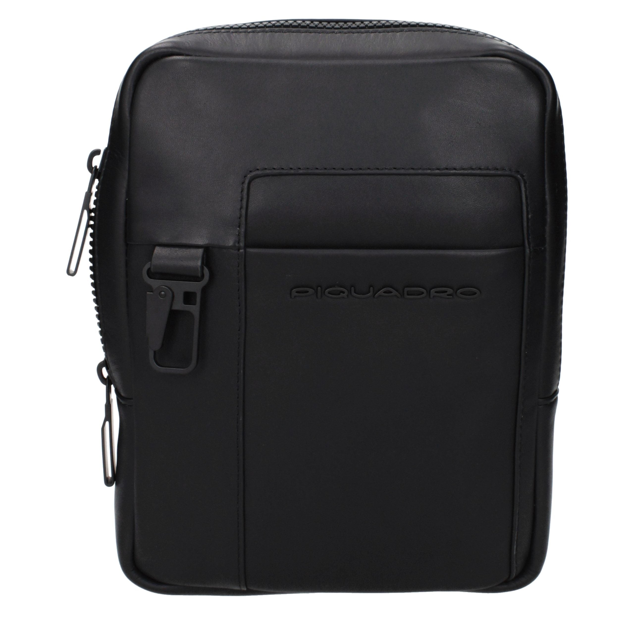 Sac bandoulière Piquadro en cuir noir