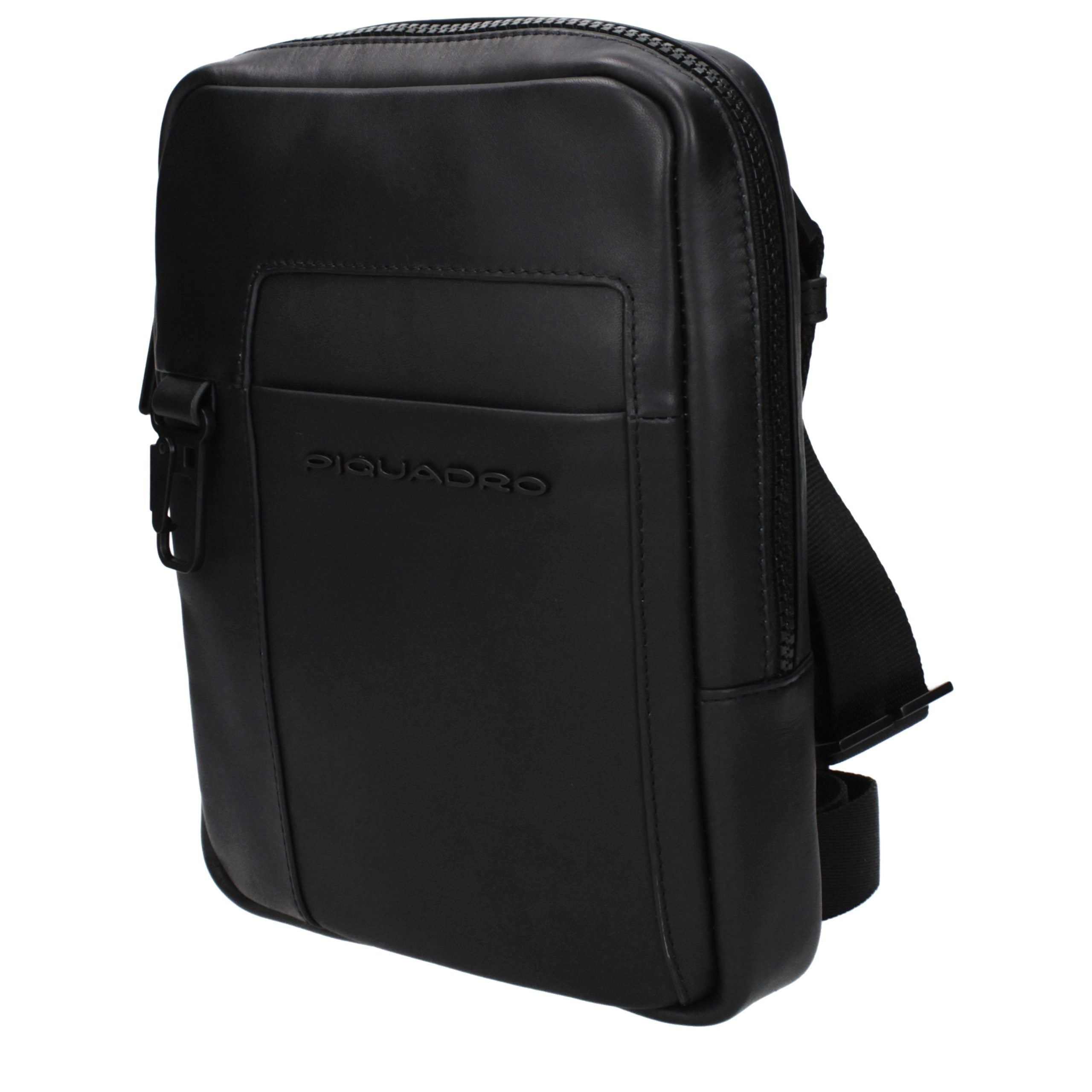Sac bandoulière Piquadro en cuir noir