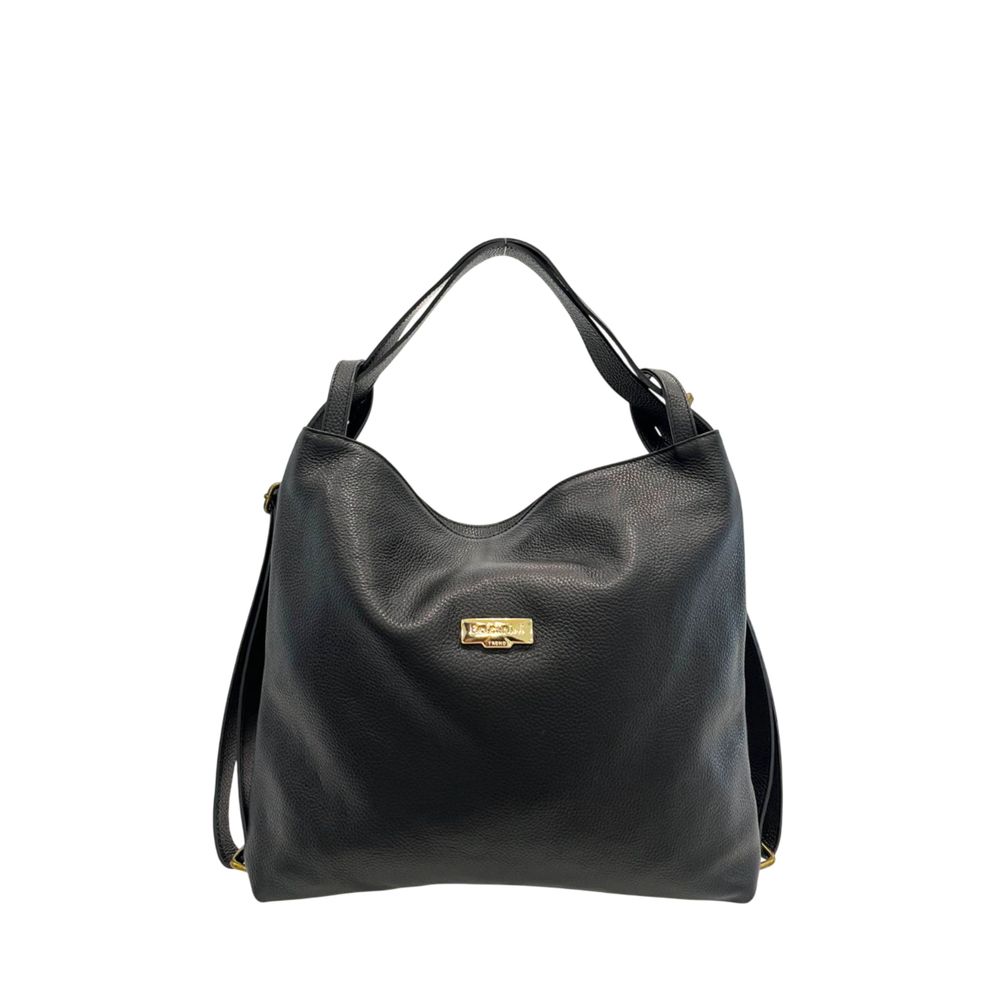 Baldinini Trend Damen Rucksack aus schwarzem Leder