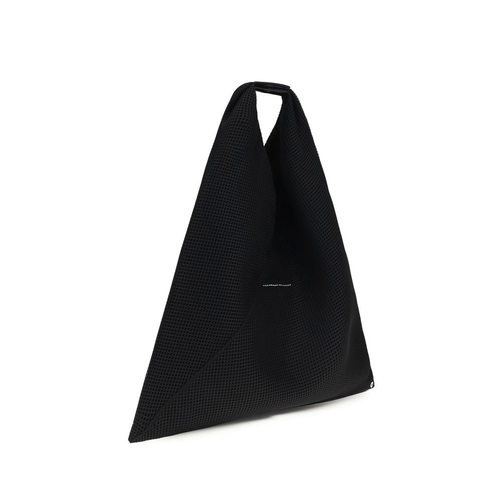 MM6 Schwarze Polyester-Umhängetasche