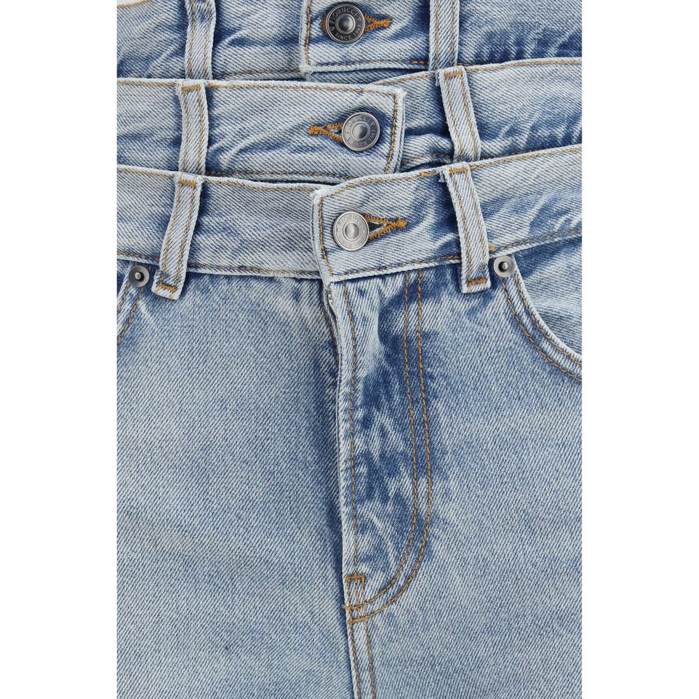 Fiorucci Blaue Schlagjeans aus Baumwolle