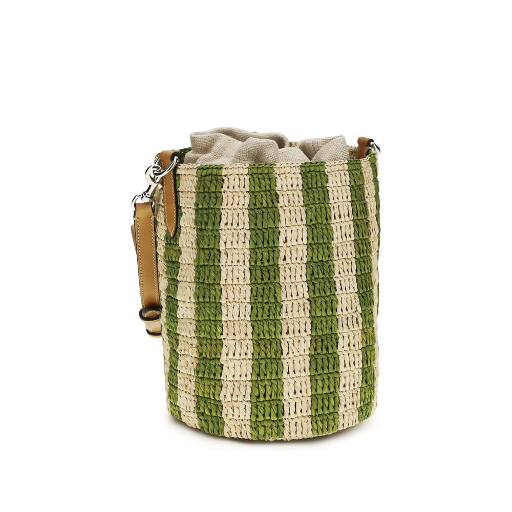 Valentino Garavani Bicolor Raffia Korbtasche