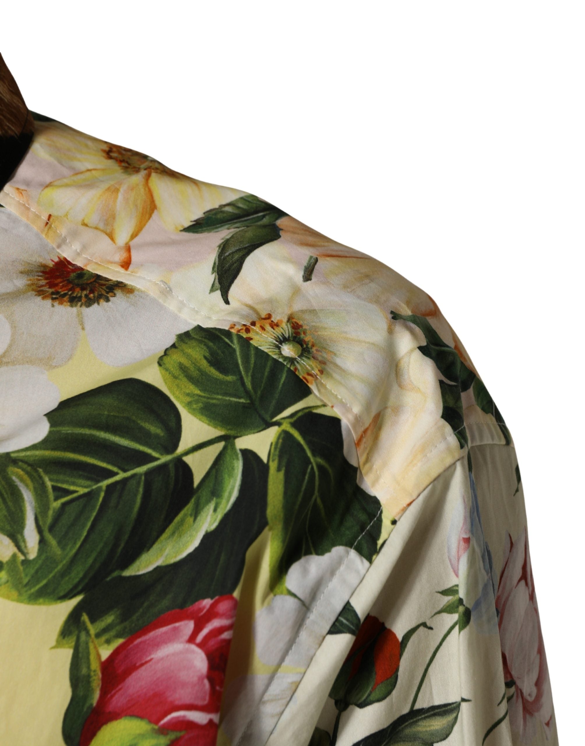 Dolce & Gabbana Buntes Hemd mit Blumen- und Animalprint und Kragen