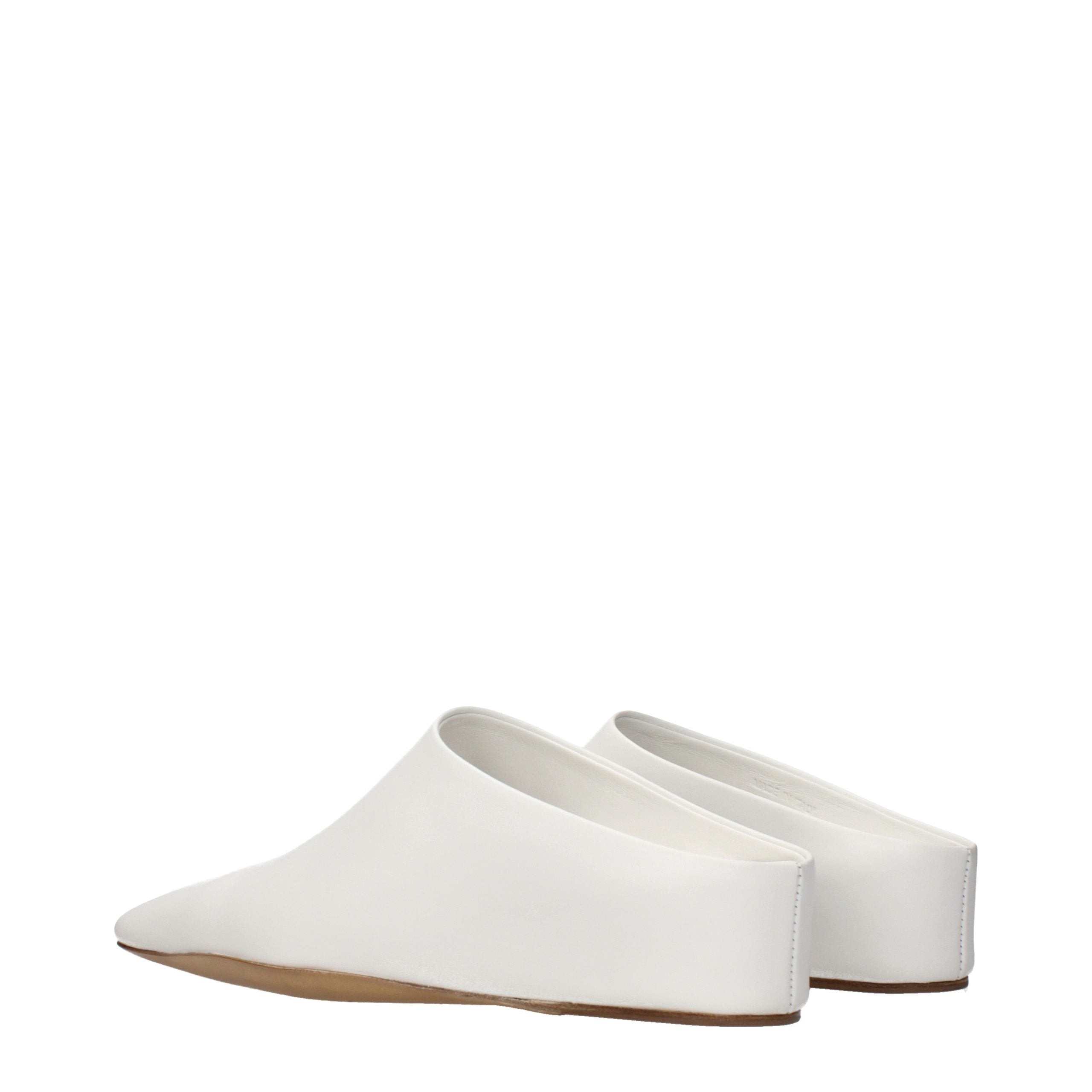Jil Sander Pantoletten aus weißem Leder