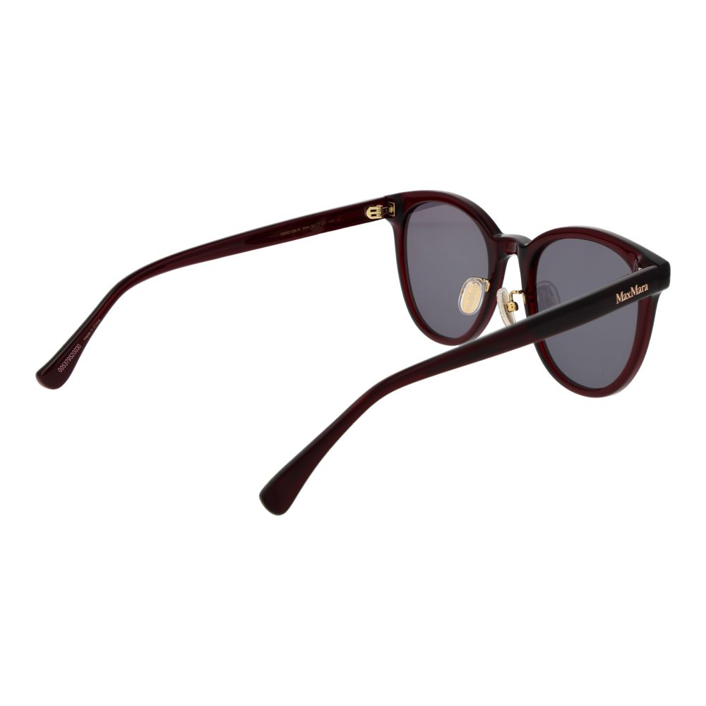 Max Mara bordeauxfarbene Azetat-Sonnenbrille