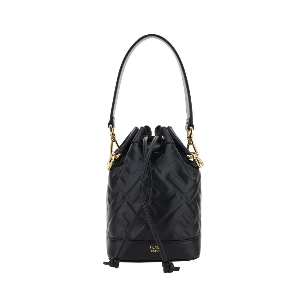 Fendi schwarze Kalbsleder Bos Taurus Henkeltasche