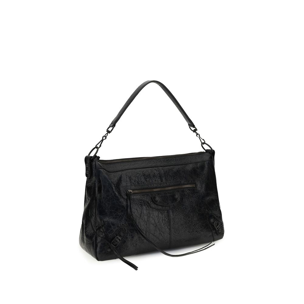 Balenciaga Schwarze Lammleder Ovis Aries Aries Umhängetasche