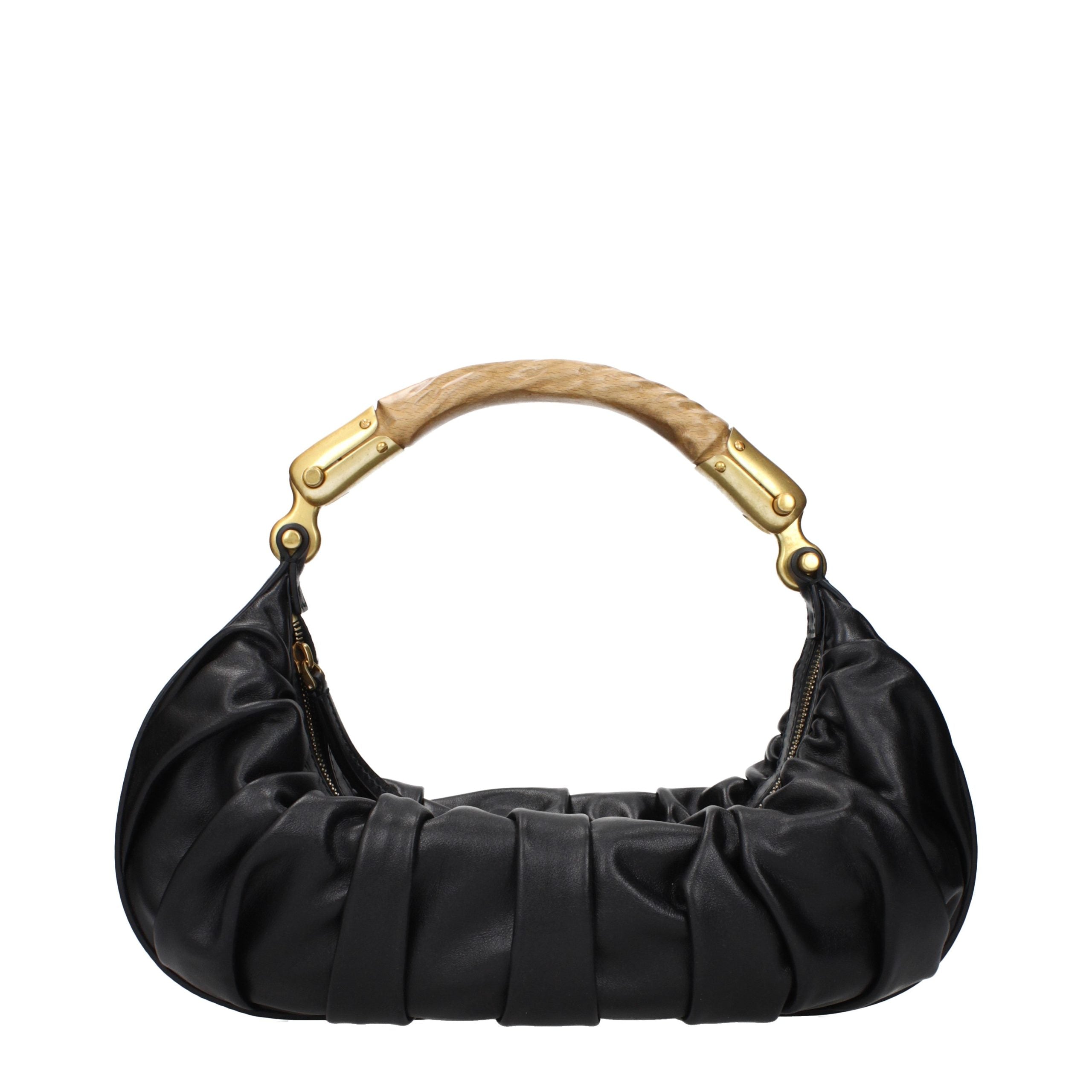 Balmain Handtasche aus schwarzem Leder