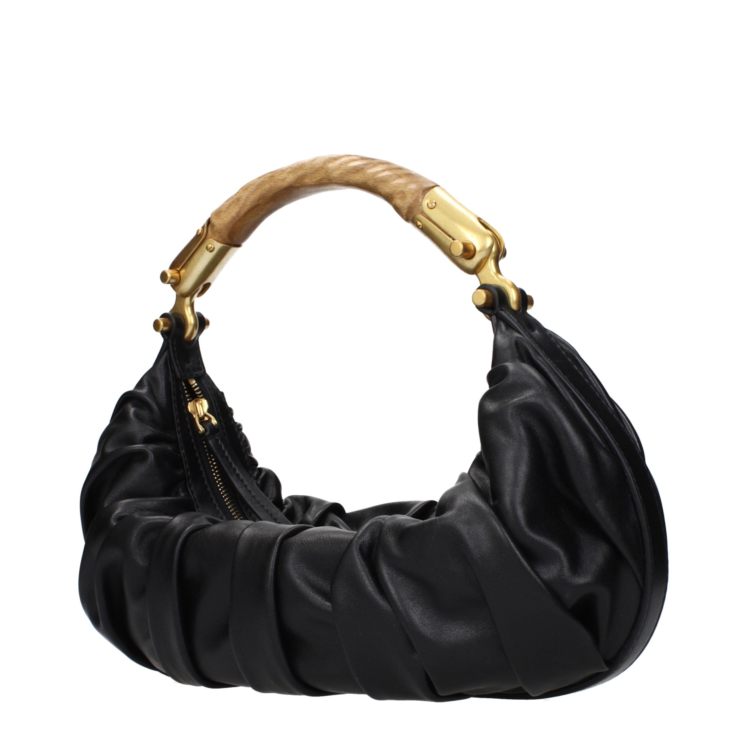 Balmain Handtasche aus schwarzem Leder