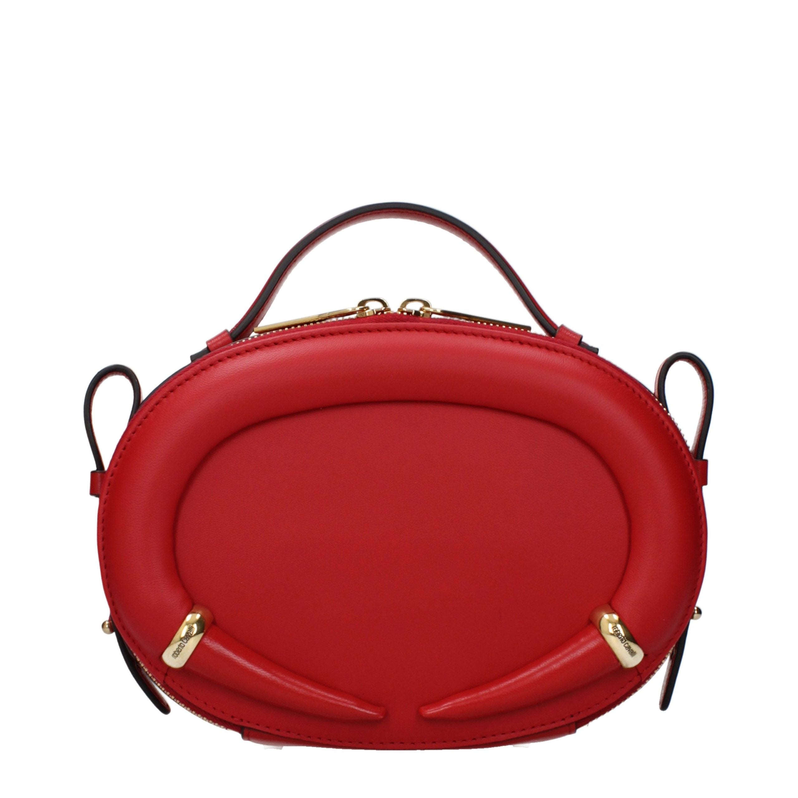 Roberto Cavalli rote Lederhandtasche