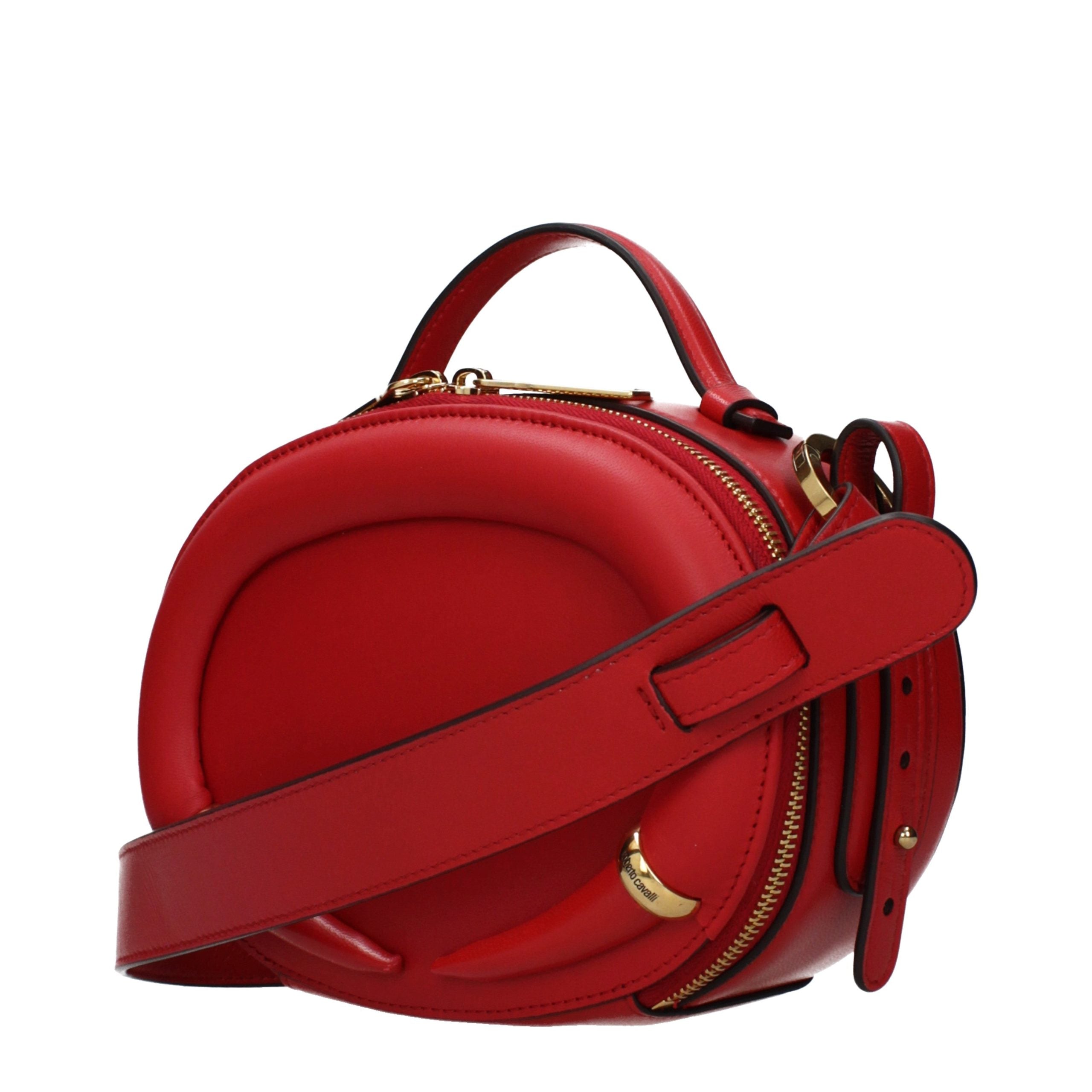 Roberto Cavalli rote Lederhandtasche