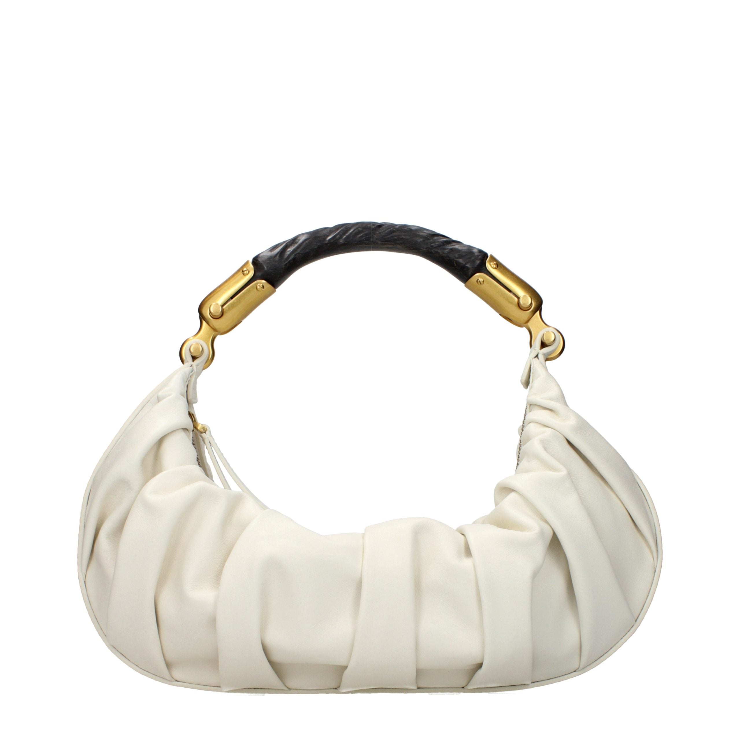 Balmain Beigefarbene Lederhandtasche