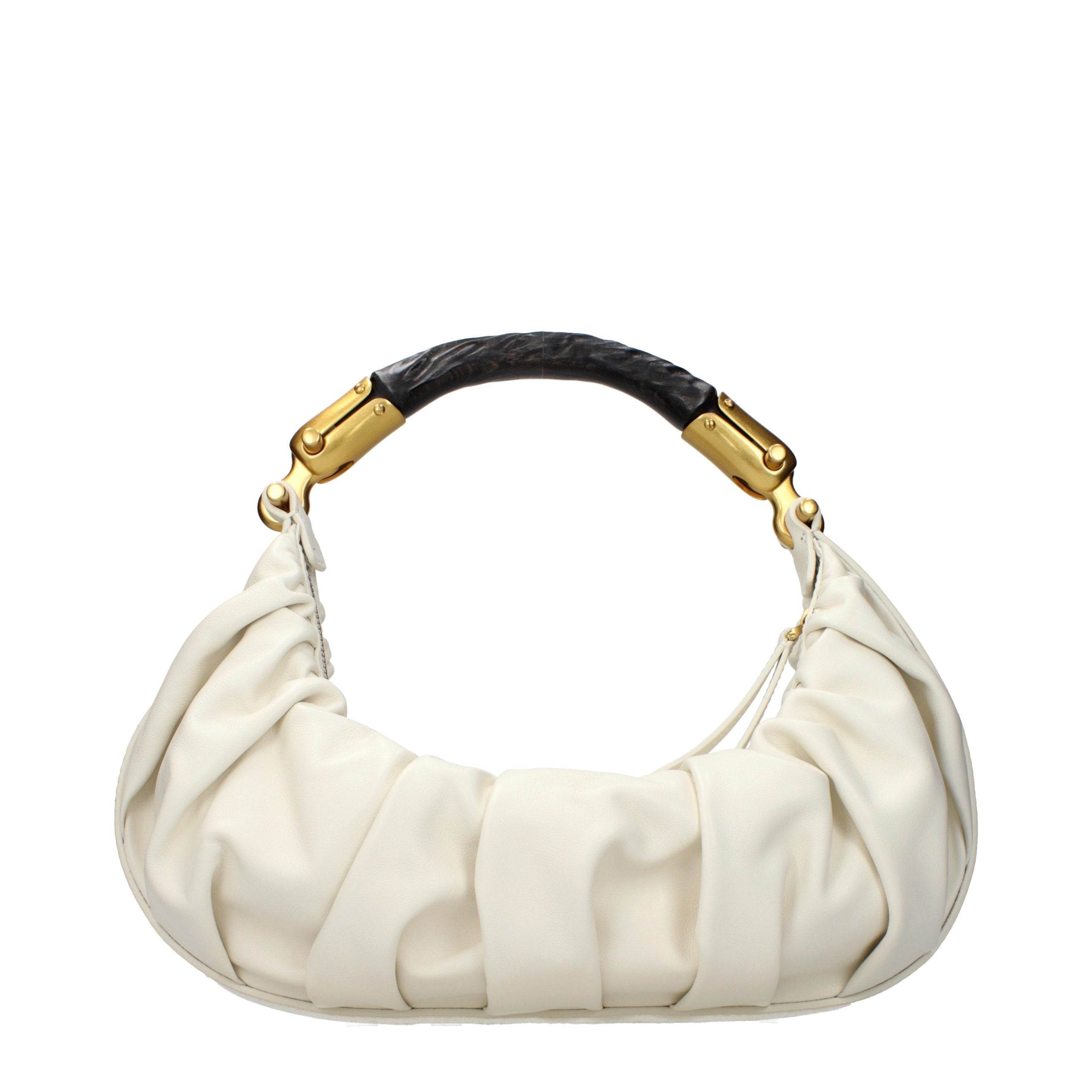 Balmain Beigefarbene Lederhandtasche