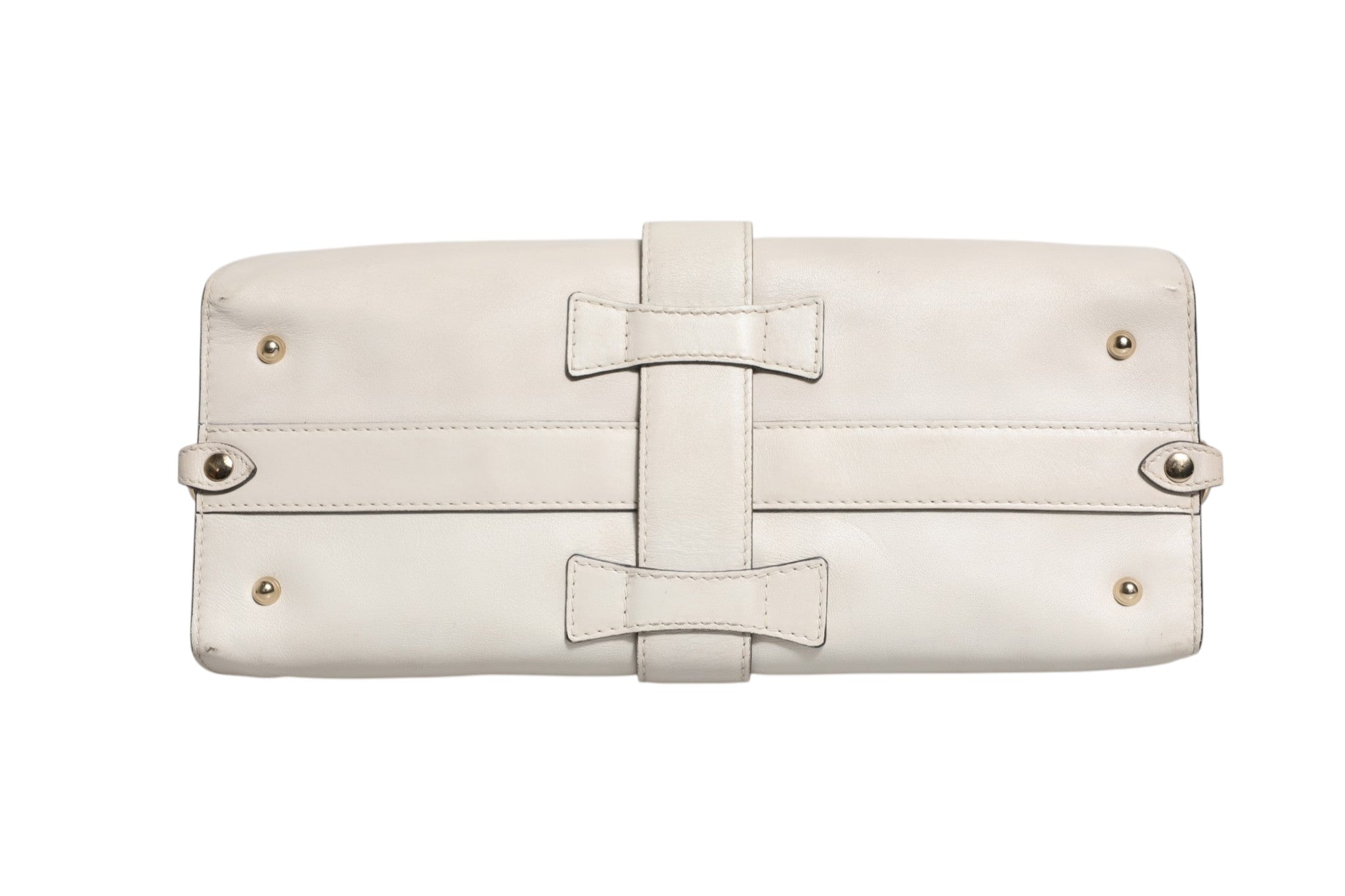 Sac fourre-tout Gucci en cuir blanc avec étrier