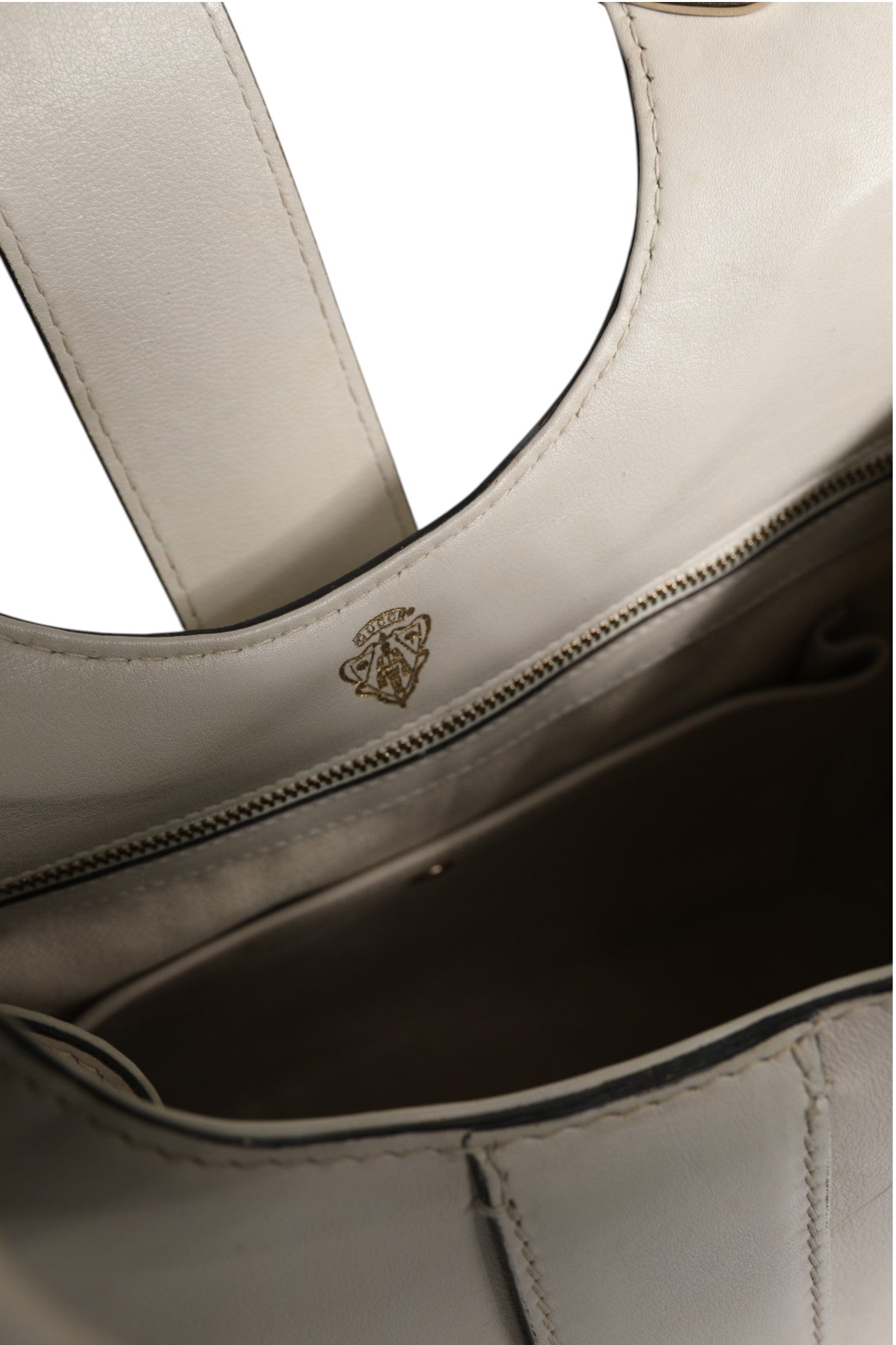 Sac fourre-tout Gucci en cuir blanc avec étrier