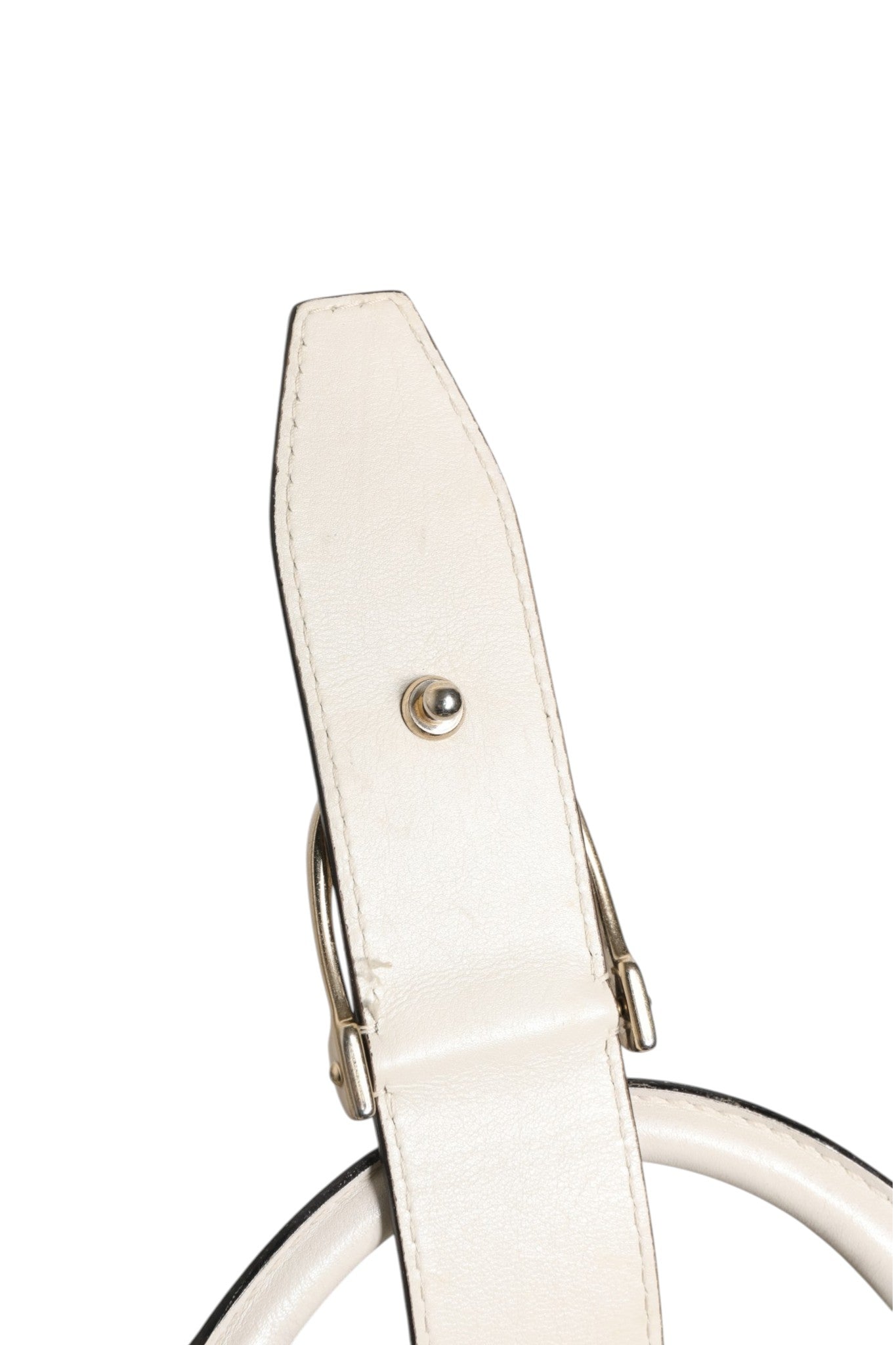Sac fourre-tout Gucci en cuir blanc avec étrier