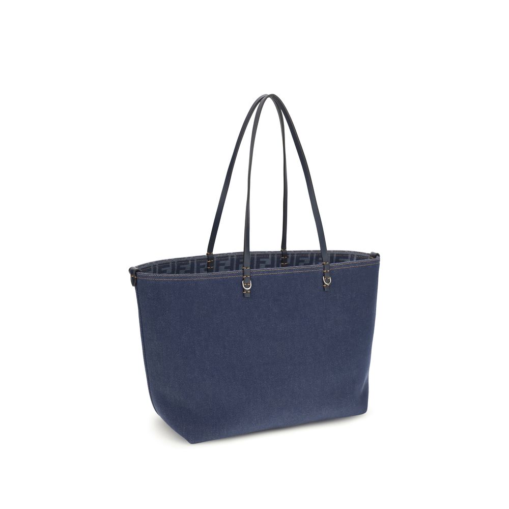 Fendi Umhängetasche aus blauer Baumwolle