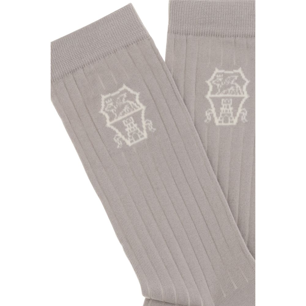 Brunello Cucinelli Socken aus beiger Baumwolle