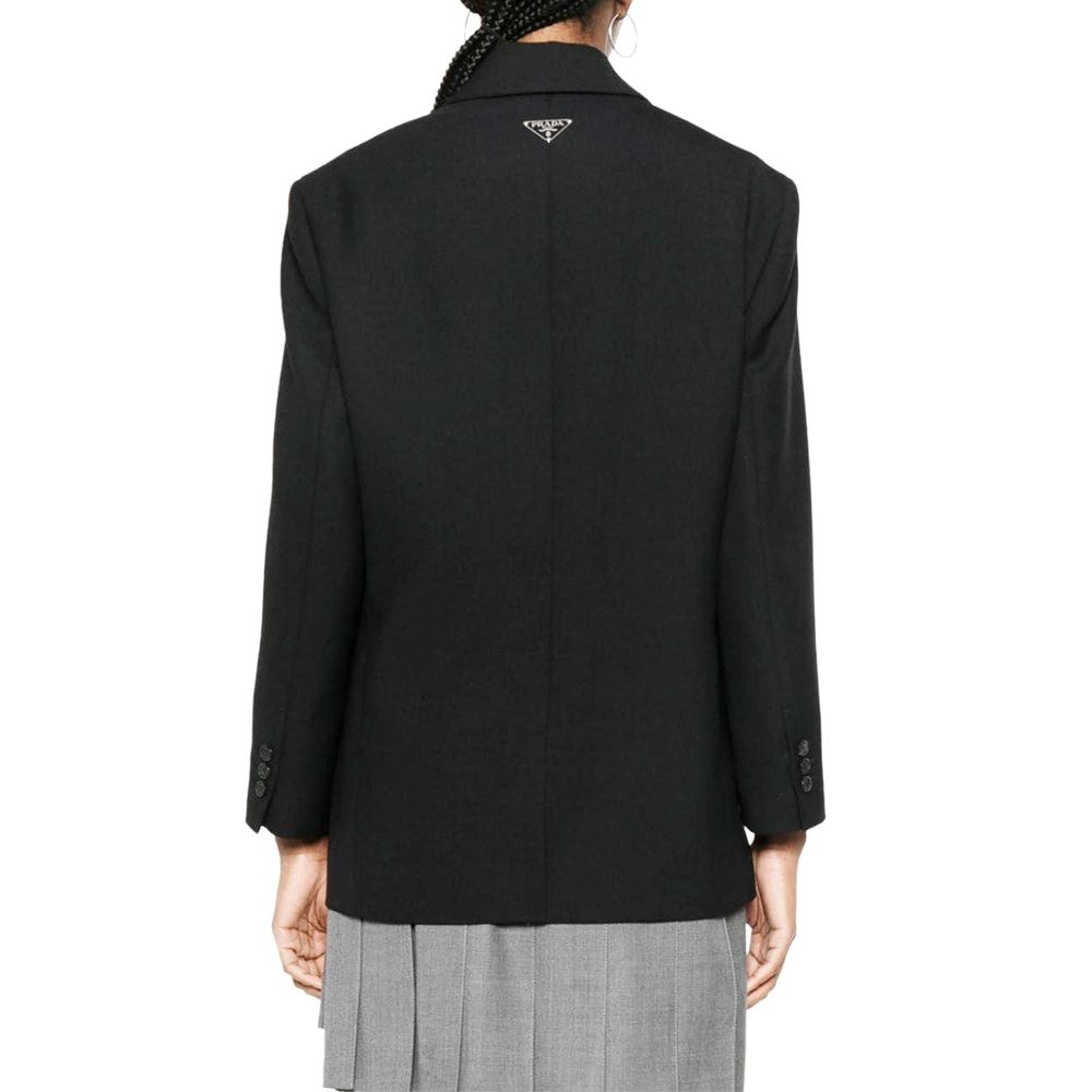 Prada Schwarzer Blazer aus Schurwolle