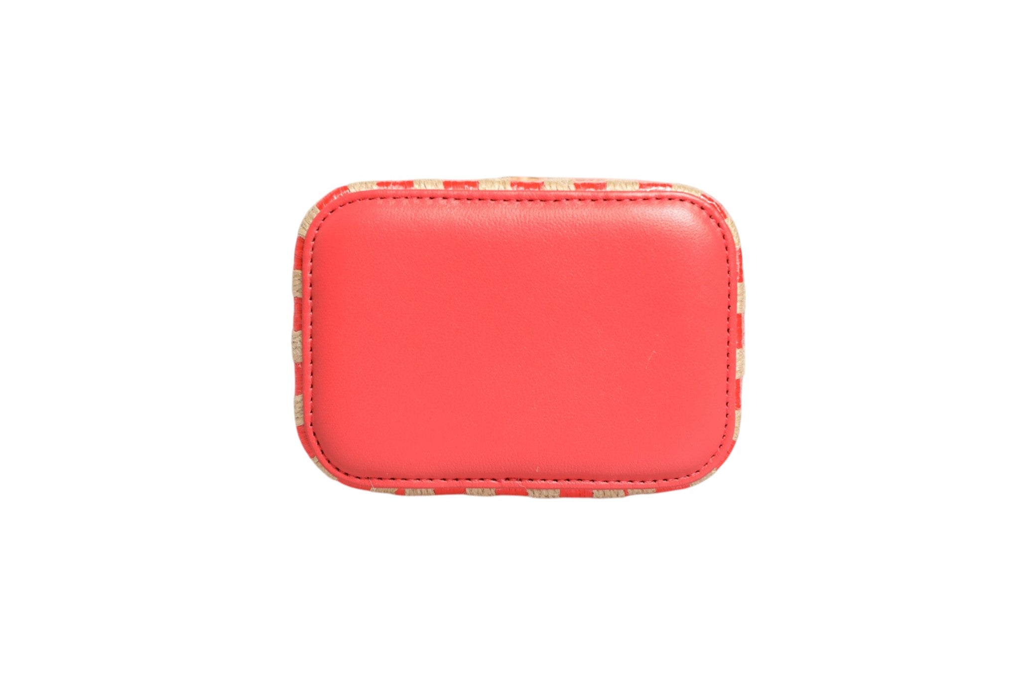 Mini vanity case Chanel en raphia et jute rayé