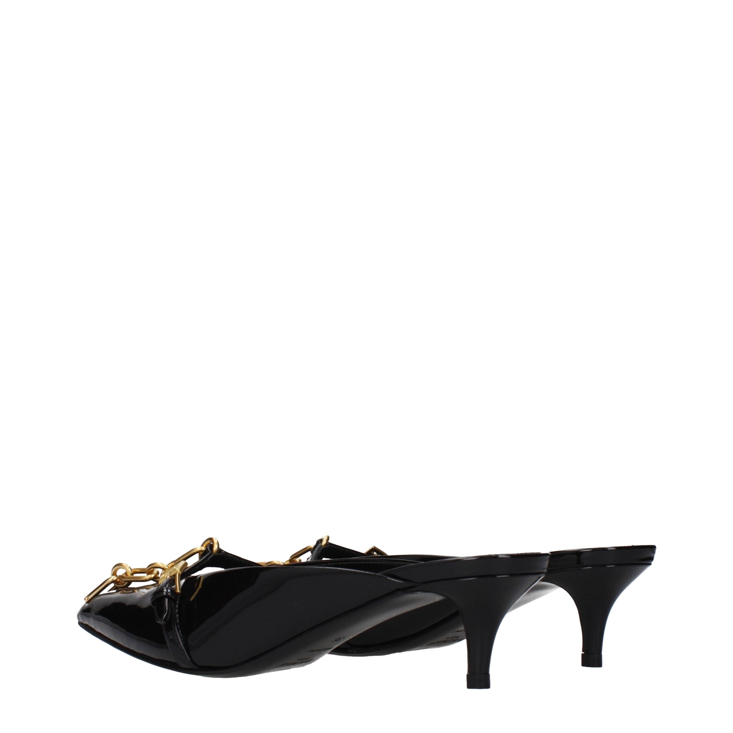 Balmain Plateau-Sandalen aus schwarzem Leder