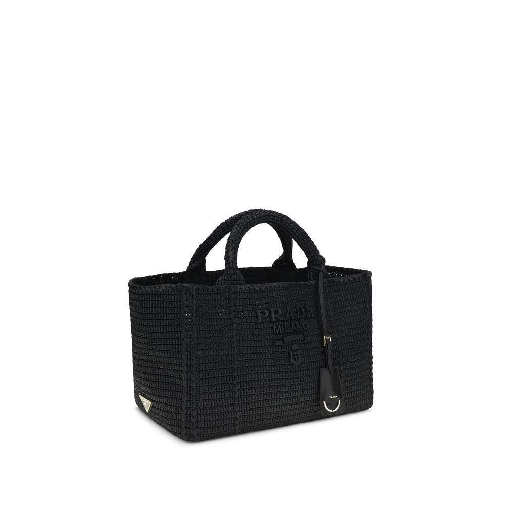 Prada Schultertasche aus schwarzer Viskose