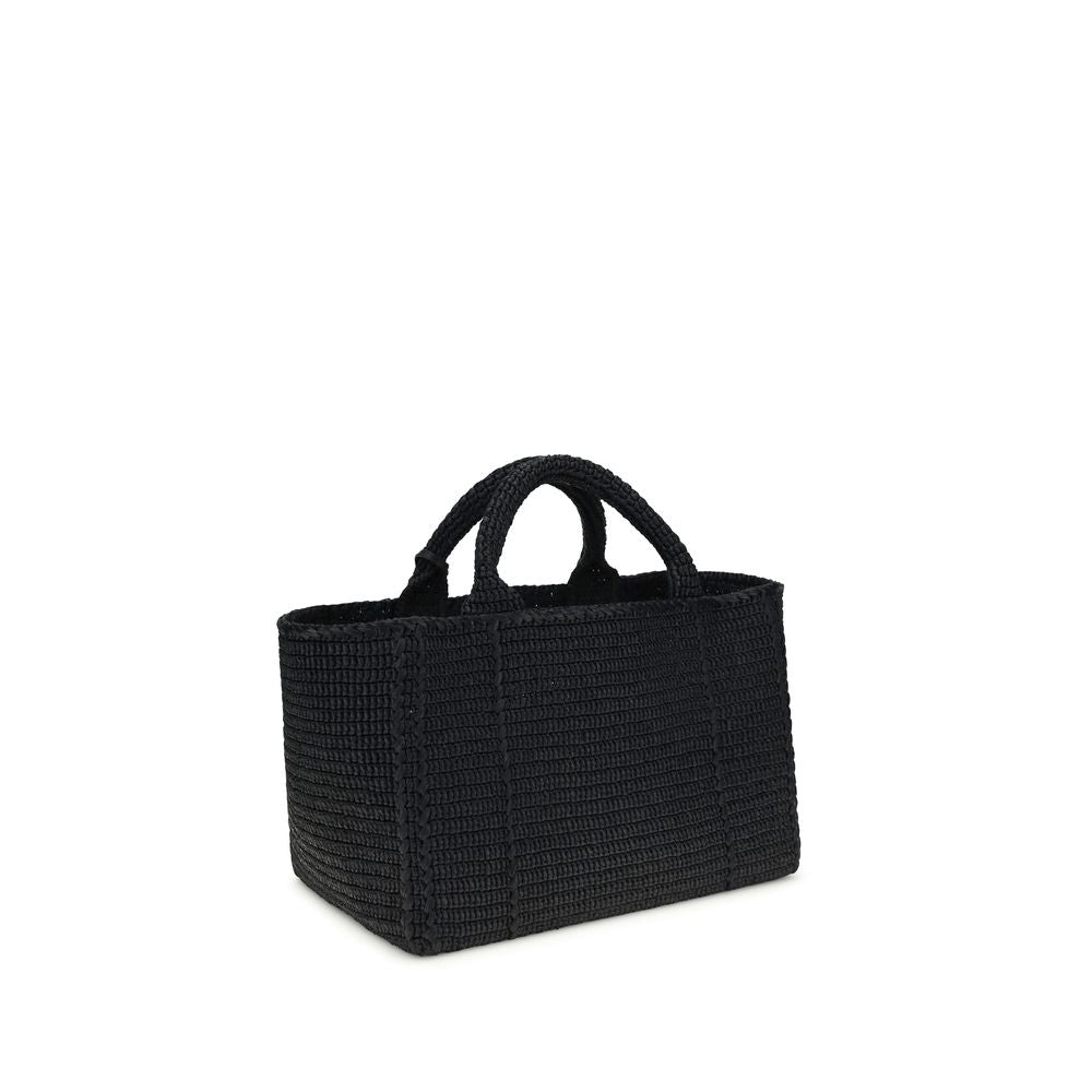 Prada Schultertasche aus schwarzer Viskose