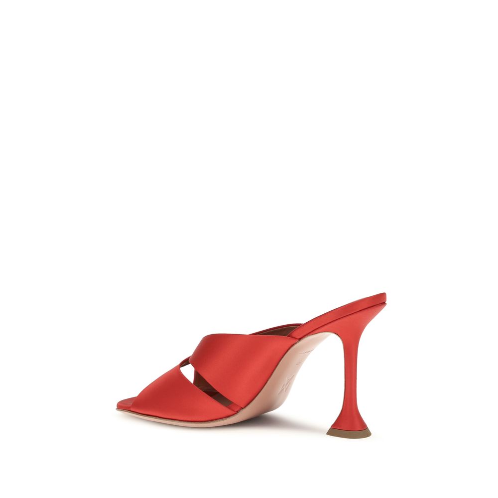 Sandales à talons aiguilles en soie multicolore Amina Muaddi