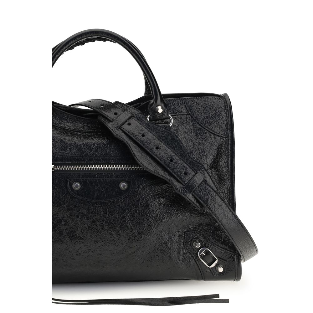 Balenciaga Schwarze Lammleder Ovis Aries Aries Umhängetasche