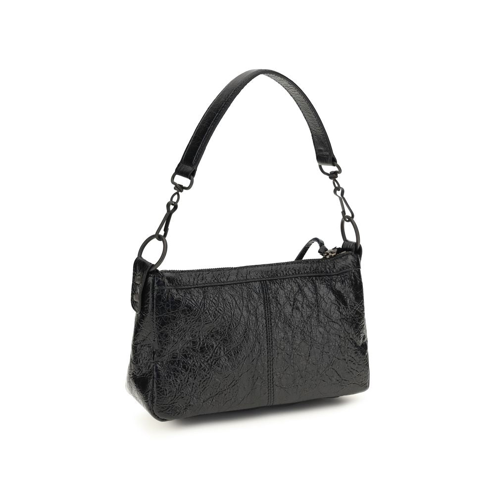 Balenciaga Schwarze Lammleder Ovis Aries Aries Umhängetasche