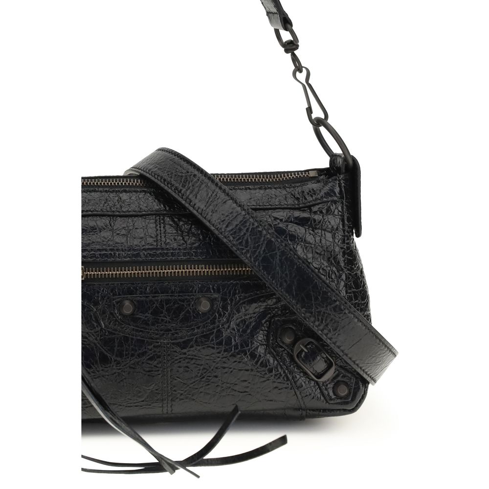 Balenciaga Schwarze Lammleder Ovis Aries Aries Umhängetasche