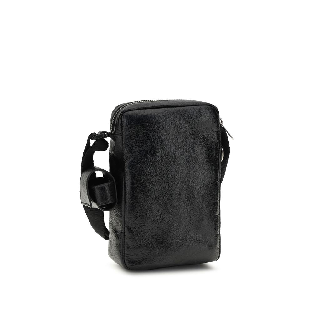 Balenciaga Schwarze Lammleder Ovis Aries Aries Umhängetasche
